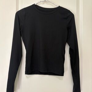 Hollister Jet Black Long Sleeve Tee